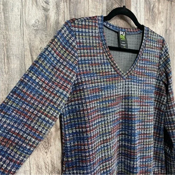 Pure Essence- Multicolored Long Sleeve Tunic Top- Sz. M - Picture 2 of 10
